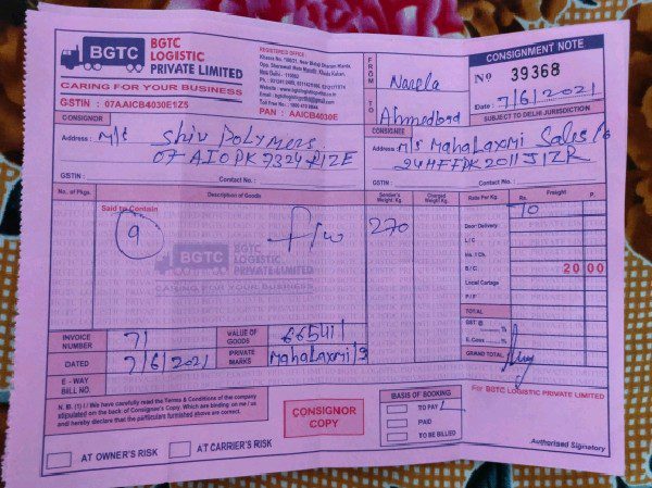 BGTC Logistics - Transport || Narela