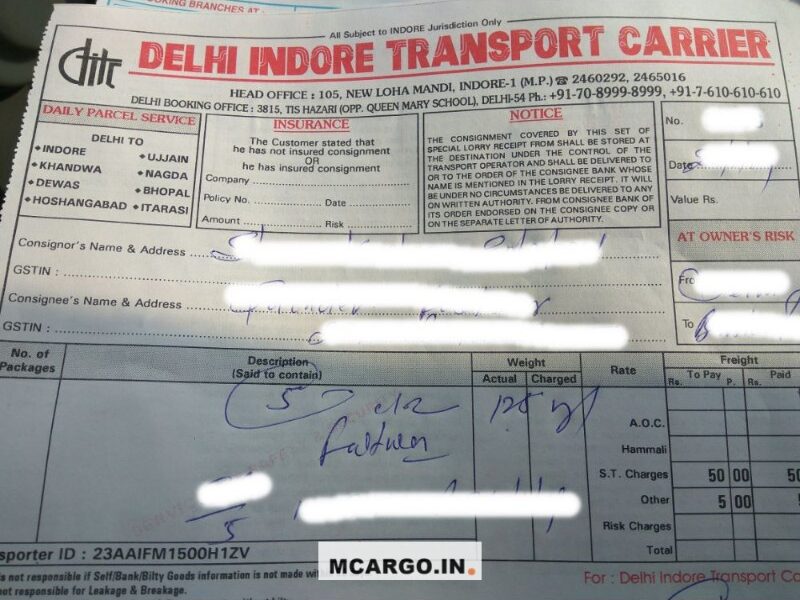 Delhi Indore Transport Carrier - DITC - Transport || Unknown