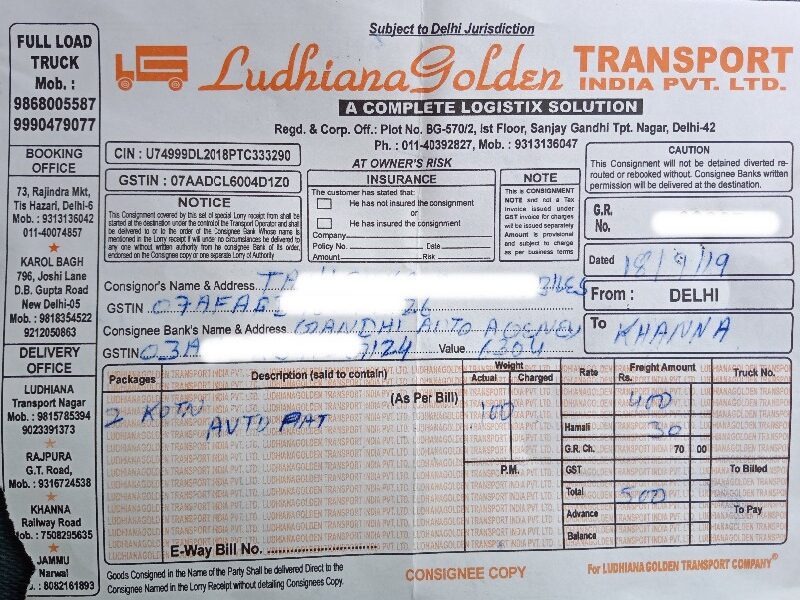 Ludhiana Golden Transport India - Transport || Sanjay Gandhi