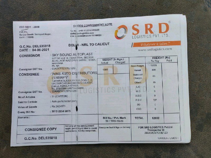 Saurashtra Delhi - SRD Logistics - Transport || Narela