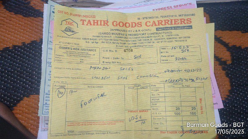 Tahir Goods Carrier - Transport || Sanjay Gandhi